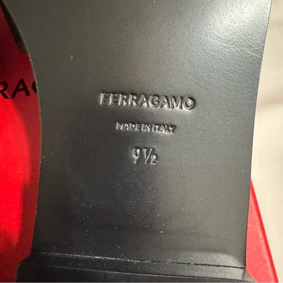 Ferragamo Priscilla Slip On Open Toe Slide Sandal in Black - Picture 13 of 16